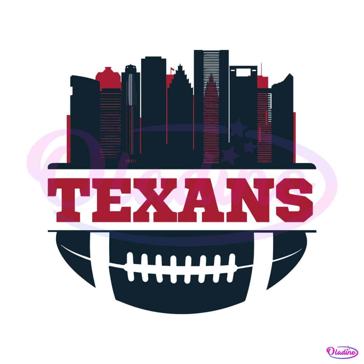 NFL Texans Football Skyline SVG