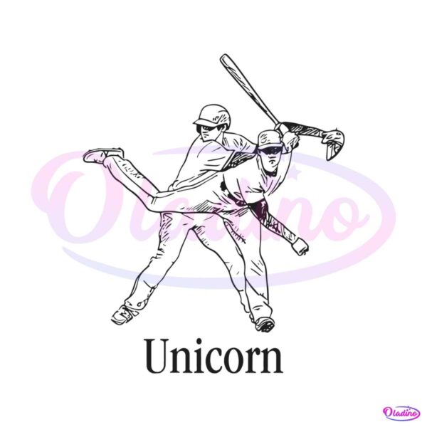 shohei-ohtani-unicorn-baseball-svg