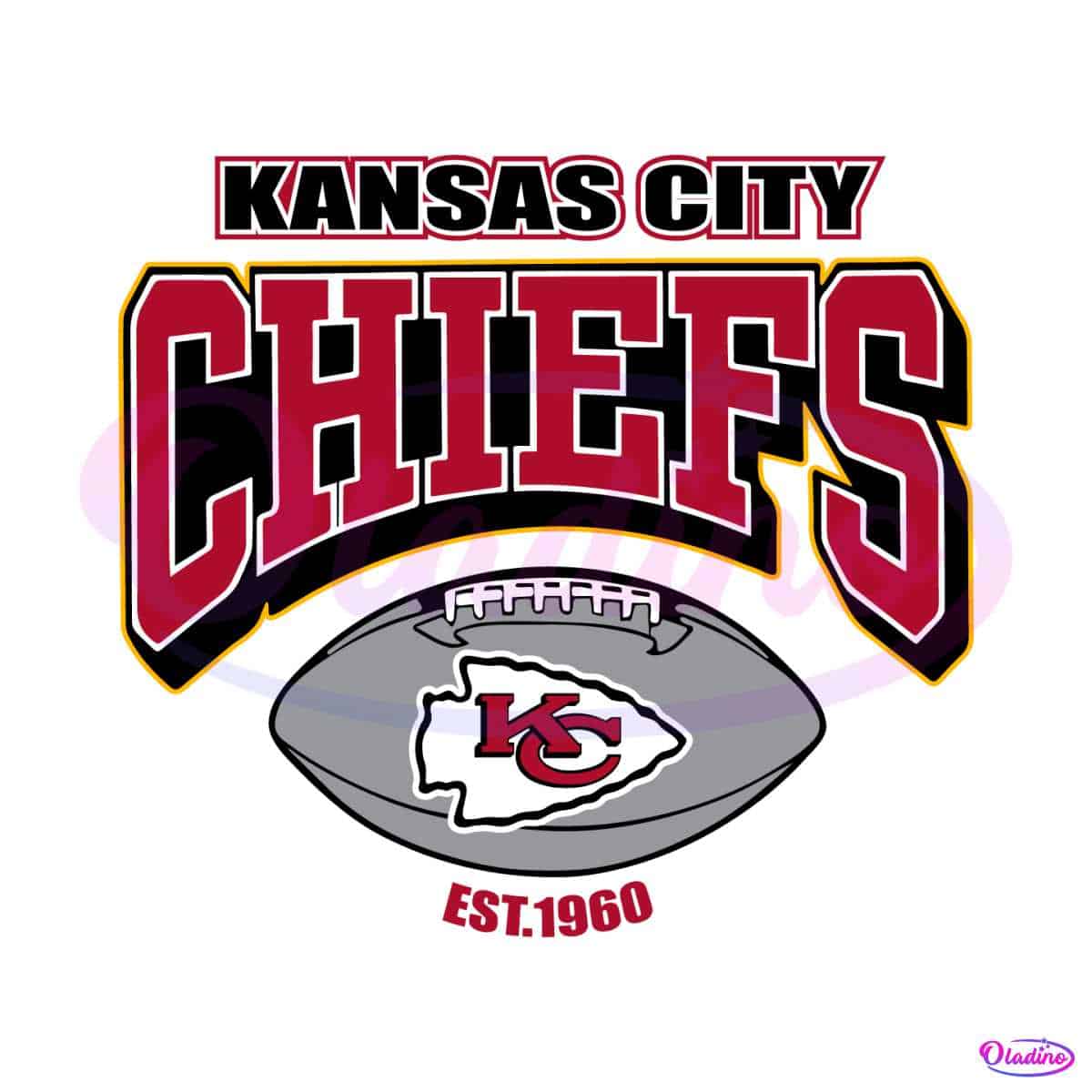 Vintage Kansas City Chiefs Football 1960 SVG File For Cricut