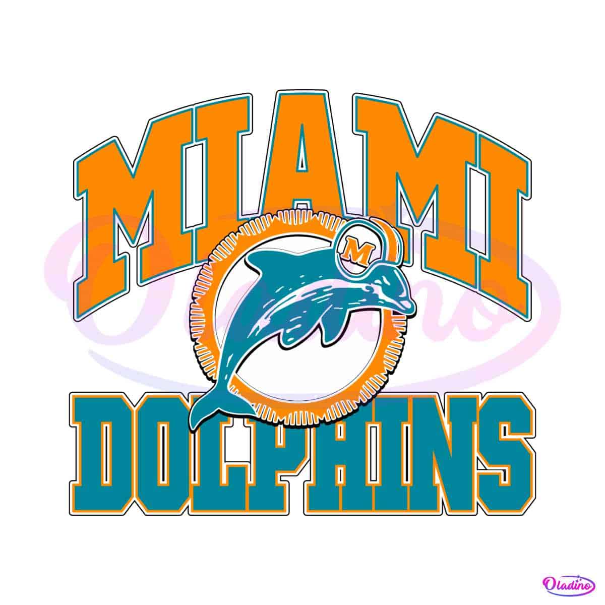 Retro Miami Dolphins Football Svg Digital Download