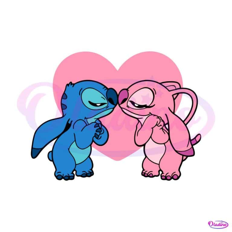 Stitch And Angel Valentine Disney Couple Svg 3625