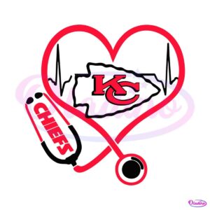 stethoscope-heartbeat-nurse-kansas-city-chiefs-svg