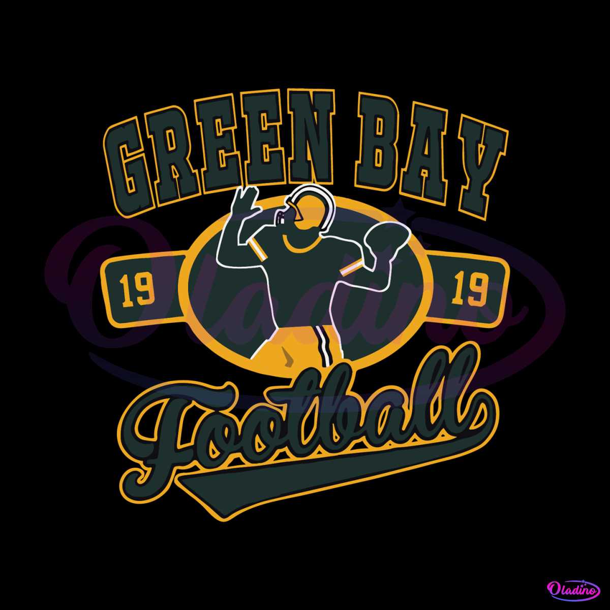 Green Bay Football 1919 Player SVG - Oladino