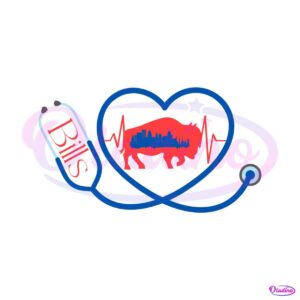 stethoscope-buffalo-bills-football-svg-digital-download