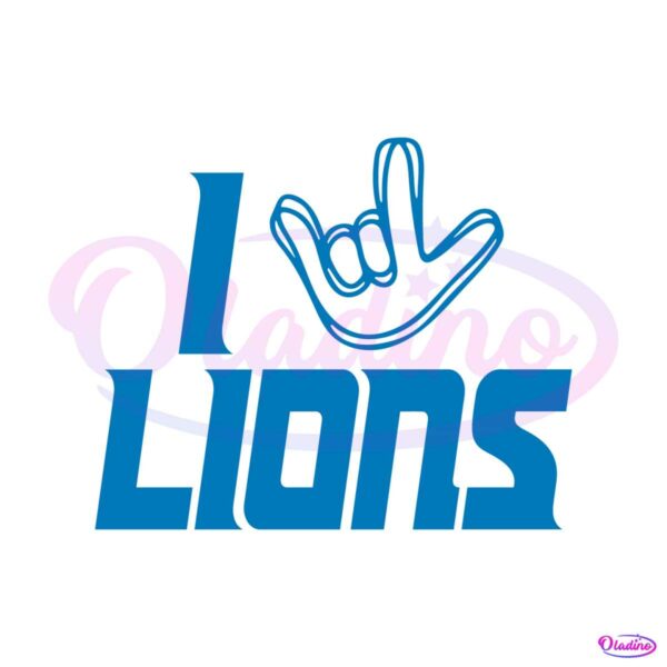 love-sign-lions-football-team-svg