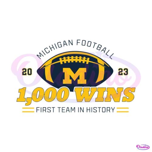 michigan-football-1000-wins-first-team-in-history-svg