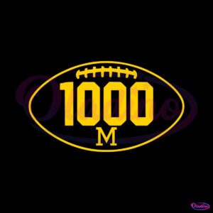 michigan-football-1000-wins-logo-svg