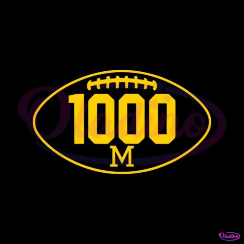 michigan-football-1000-wins-logo-svg