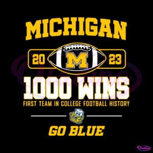 michigan-1000-wins-first-team-in-college-football-history-svg