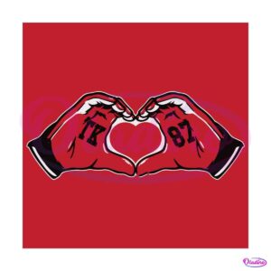 travis-kelce-87-heart-hands-svg