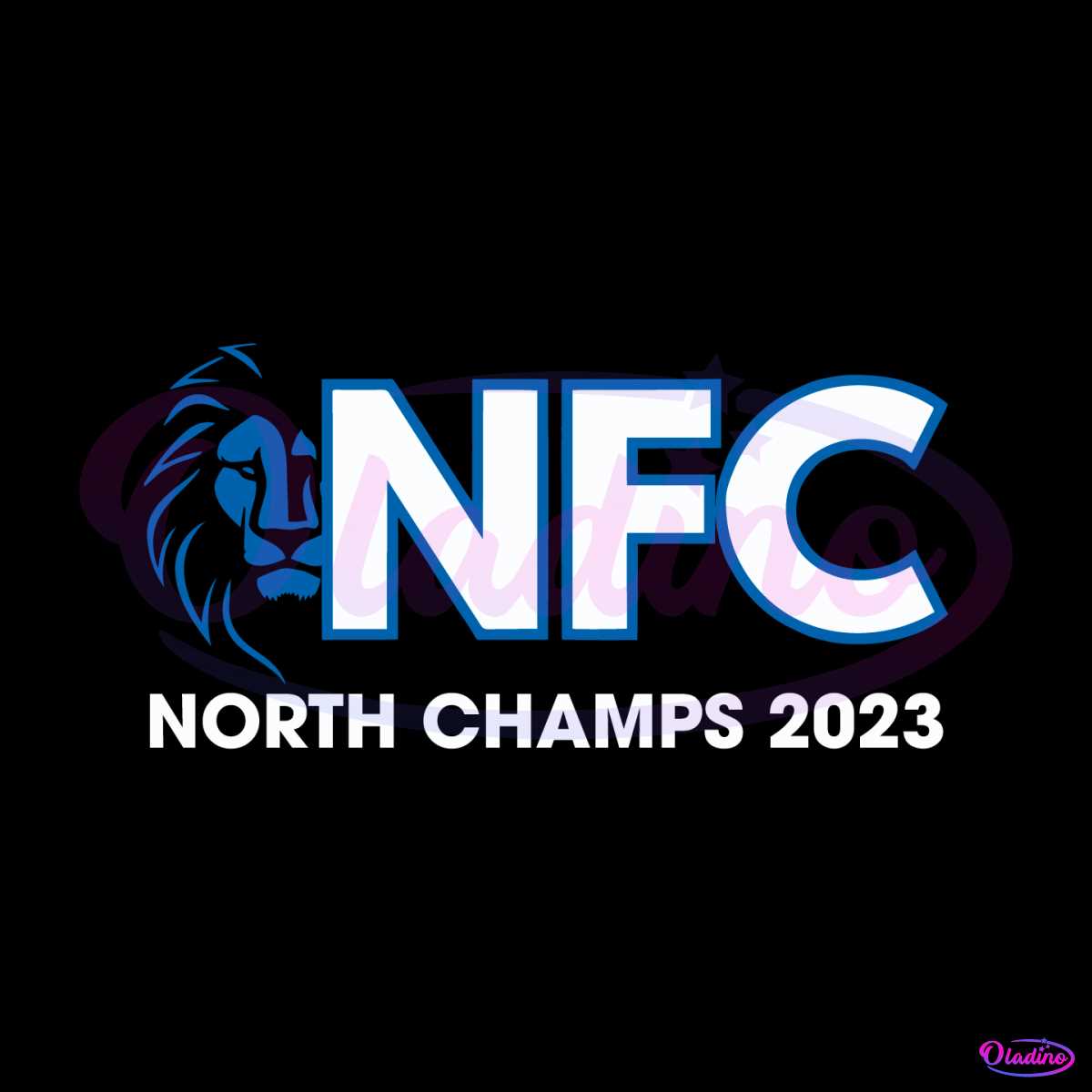 NFC North Champs 2023 Lions Logo SVG