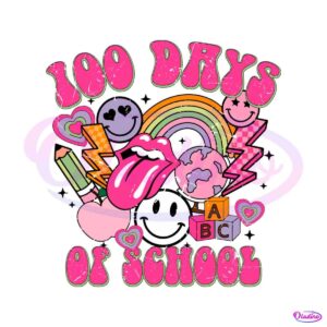 groovy-happy-100-days-of-school-svg