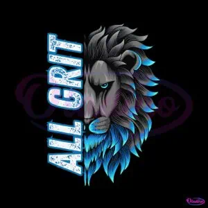 all-grit-lions-mascot-logo-svg