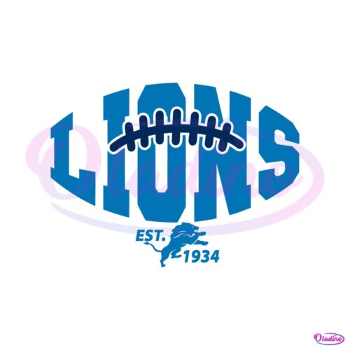 football-nfl-lions-est-1934-svg