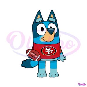 bluey-san-francisco-49ers-football-svg