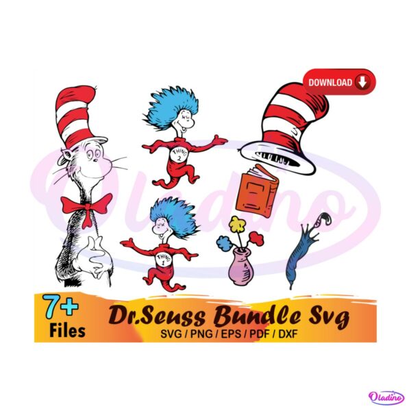 7+ Dr Seuss Bundle Thing 1 Svg