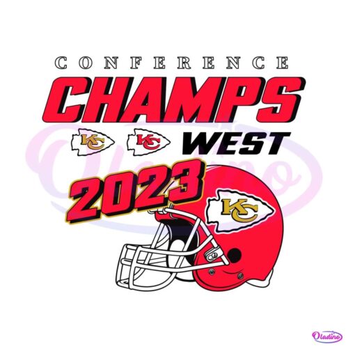 kansas-city-chiefs-conference-champs-west-2023-svg