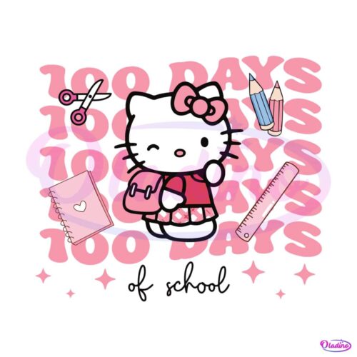 hello-kitty-100-days-of-school-svg