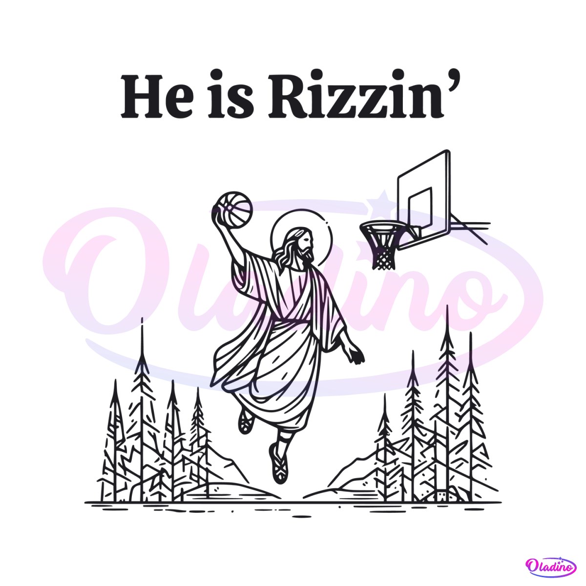 he-is-rizzin-funny-easter-jesus-playing-basketball-svg