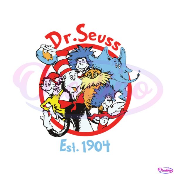 dr-seuss-est-1904-cat-in-the-hat-svg