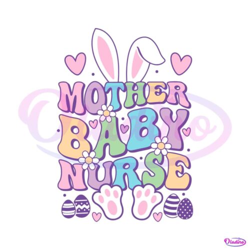 mother-baby-nurse-bunny-easter-svg