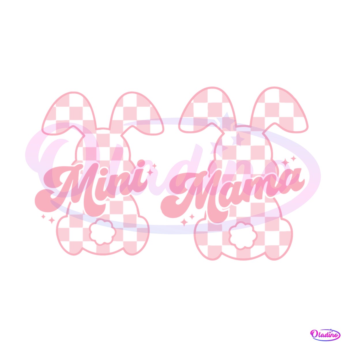 mama-mini-checkered-bunny-svg