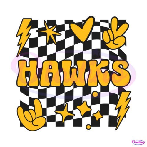 checkerboard-hawks-ncaa-team-svg