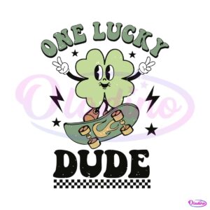 one-lucky-dude-shamrock-svg