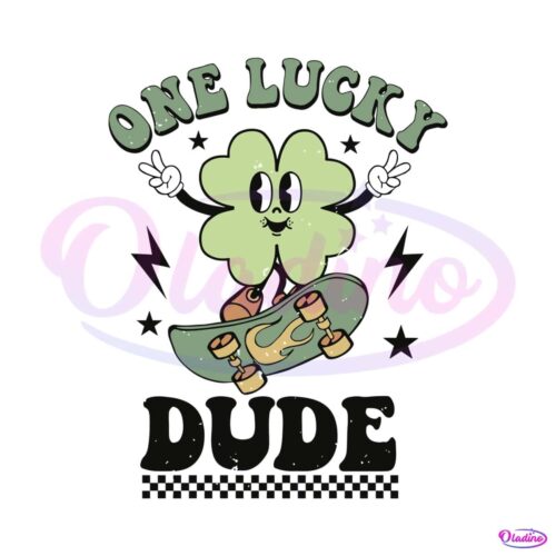 one-lucky-dude-shamrock-svg