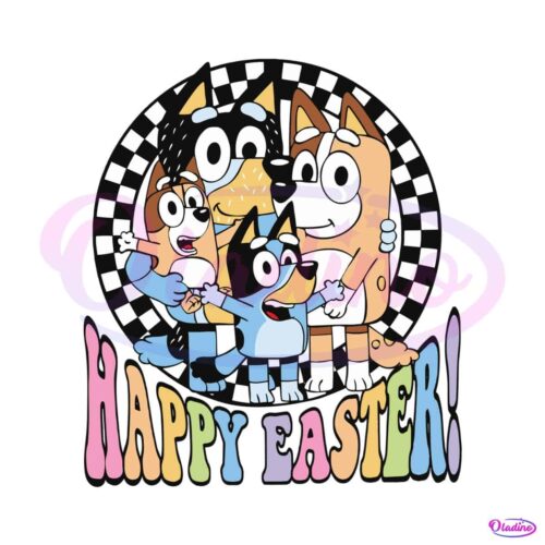 bluey-family-happy-easter-svg