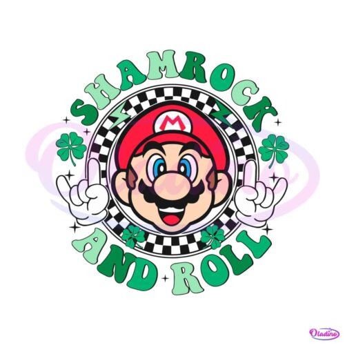 super-mario-shamrock-and-roll-svg