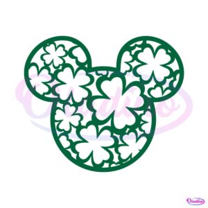 retro-mickey-head-with-shamrock-svg