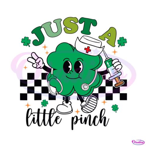 just-a-little-pinch-shamrock-nurse-svg