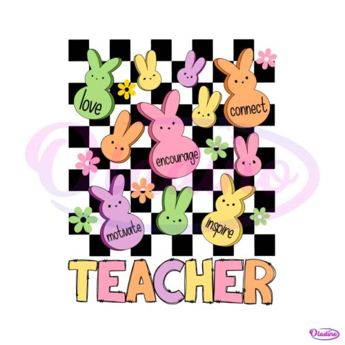 checkerboard-teacher-bunny-love-connect-svg