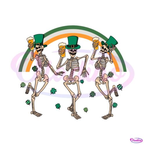 st-patricks-skeleton-drinking-svg