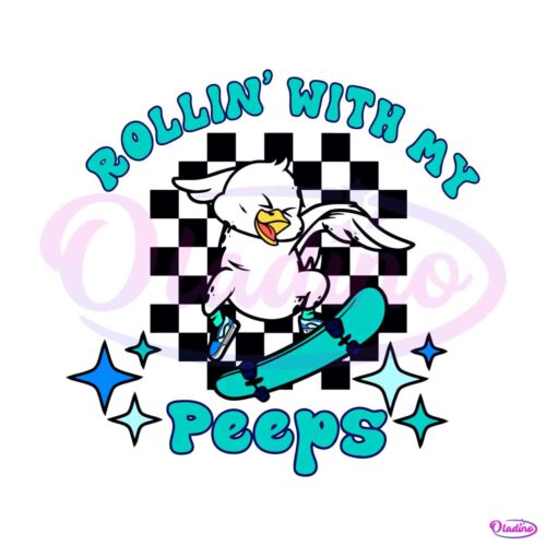 rollin-with-my-peeps-funny-easter-svg