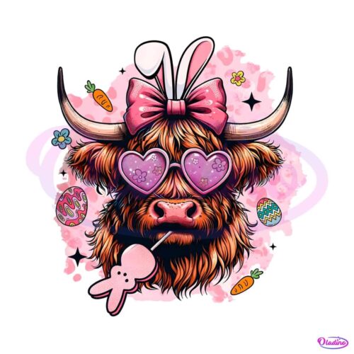 retro-heifer-easter-highland-cow-png