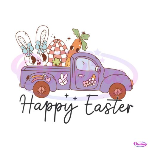 happy-easter-bunny-easter-truck-svg