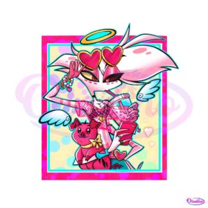 hazbin-hotel-angel-dust-and-fat-nugget-png