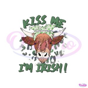 kiss-me-im-irish-highland-cow-png