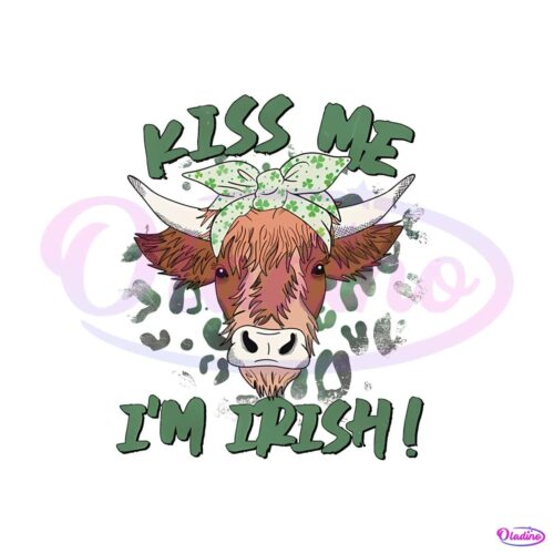 kiss-me-im-irish-highland-cow-png