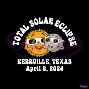 total-solar-eclipse-kerrville-texas-april-2024-svg