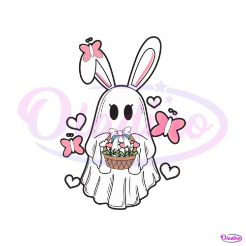 retro-easter-ghost-rabbit-svg