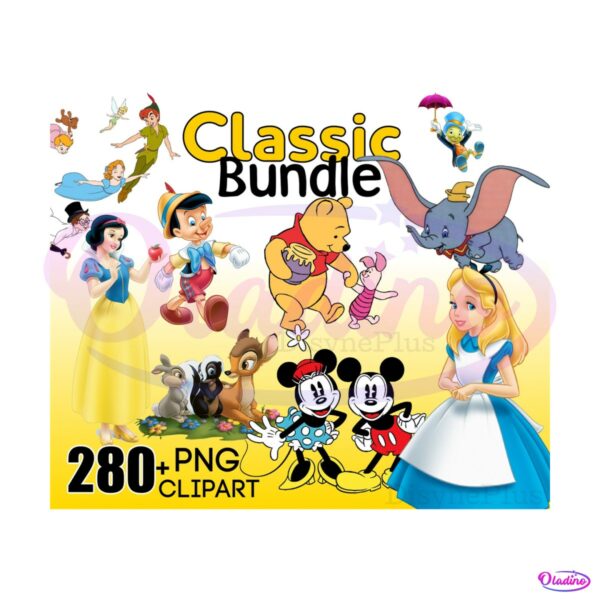Disney Movie Character Classic Bundle PNG