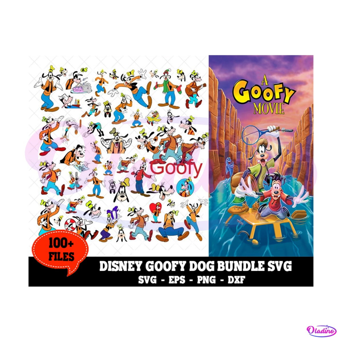 100+ Files Disney Goofy Bundle SVG