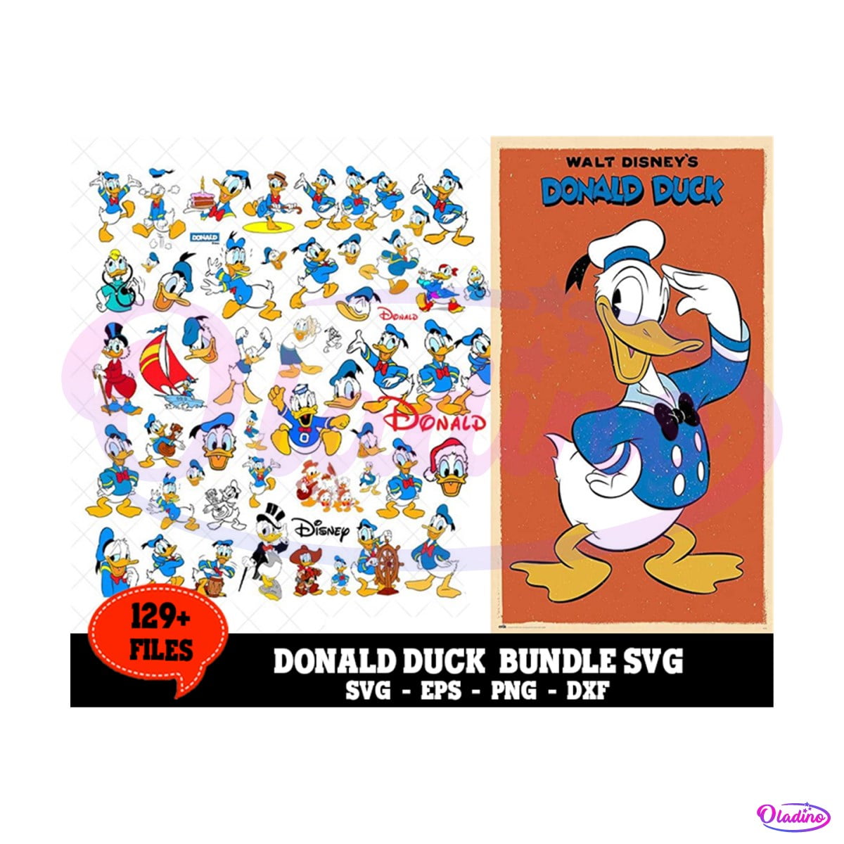 129+ Files Donald Duck Bundle SVG