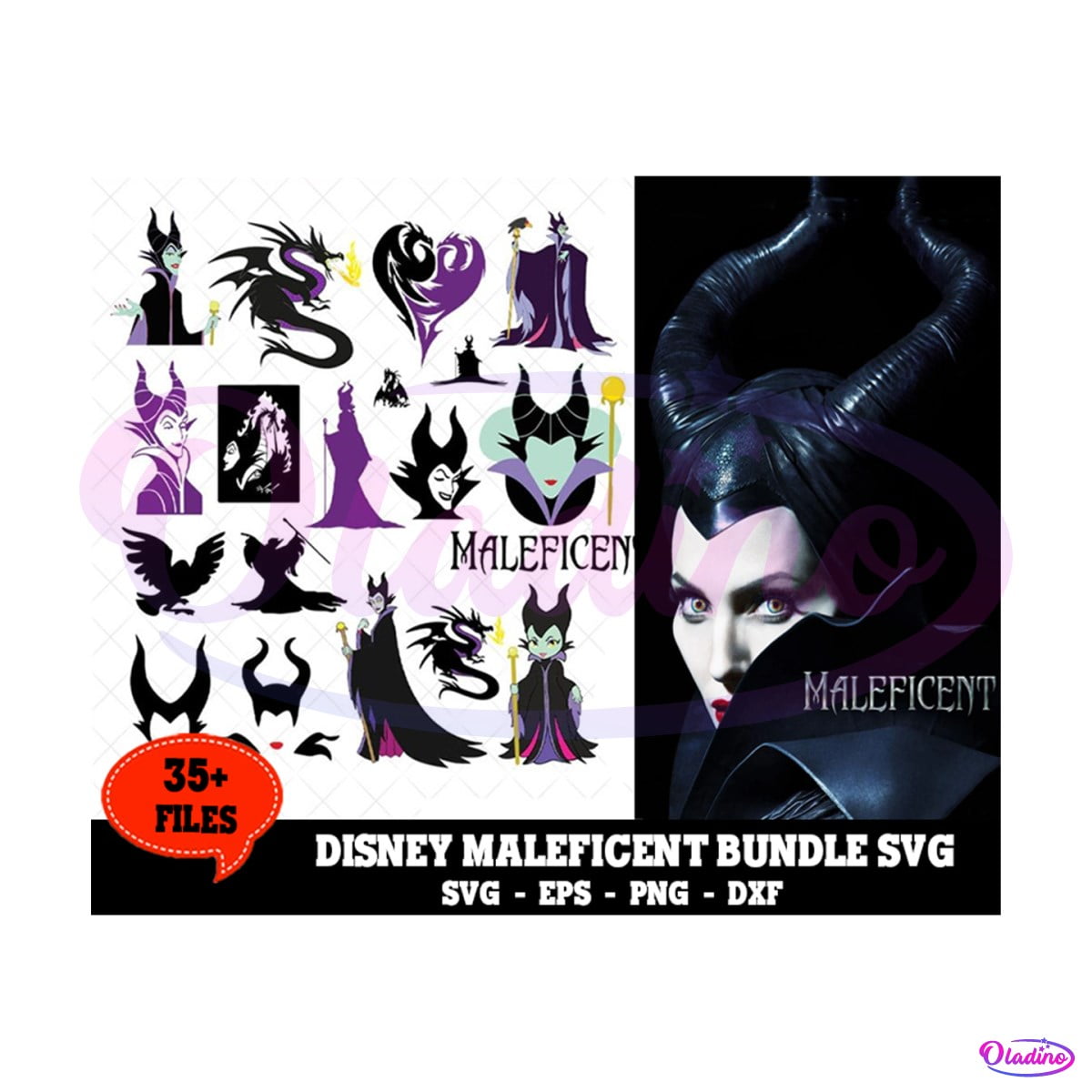 35+ Files Maleficent Bundle SVG