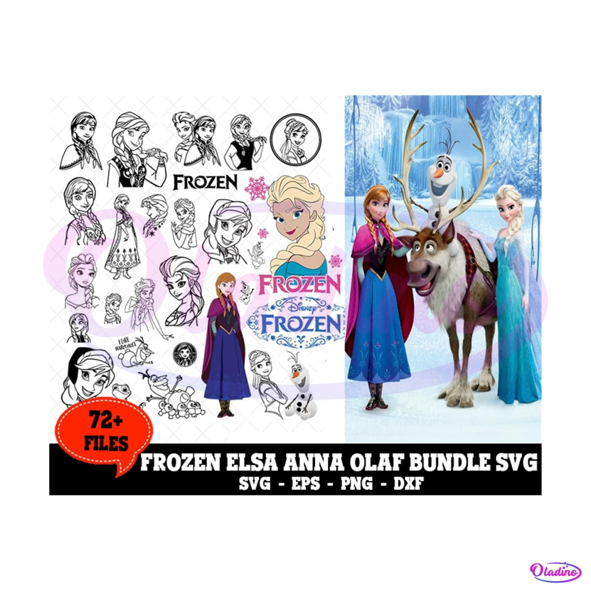 72+ Files Disney Frozen Bundle SVG