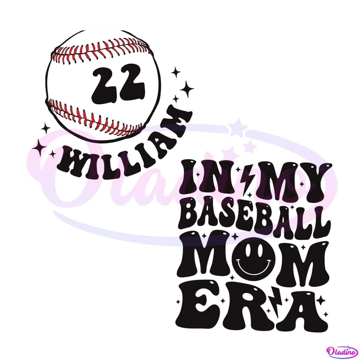Baseball Mom SVG Custom In My Baseball Mom Era Cute Baseball Mama SVG File