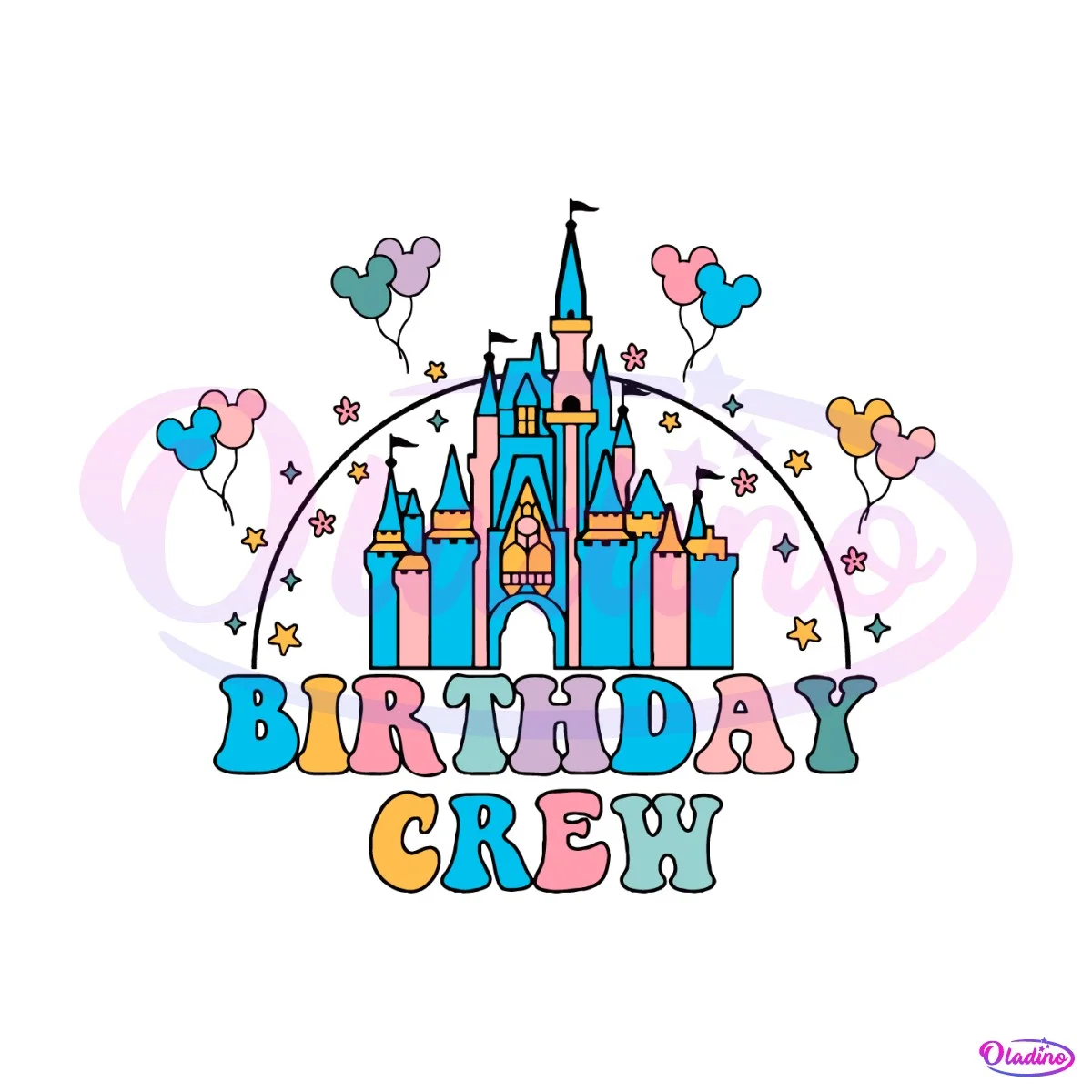 Birthday Crew Disney Castle SVG - Birthday SVG
